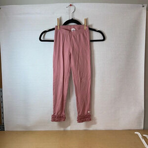 RUFFLE BUTTS Mauve Pull On Legging Girls Ruffle Bottom Hem Size 6/7